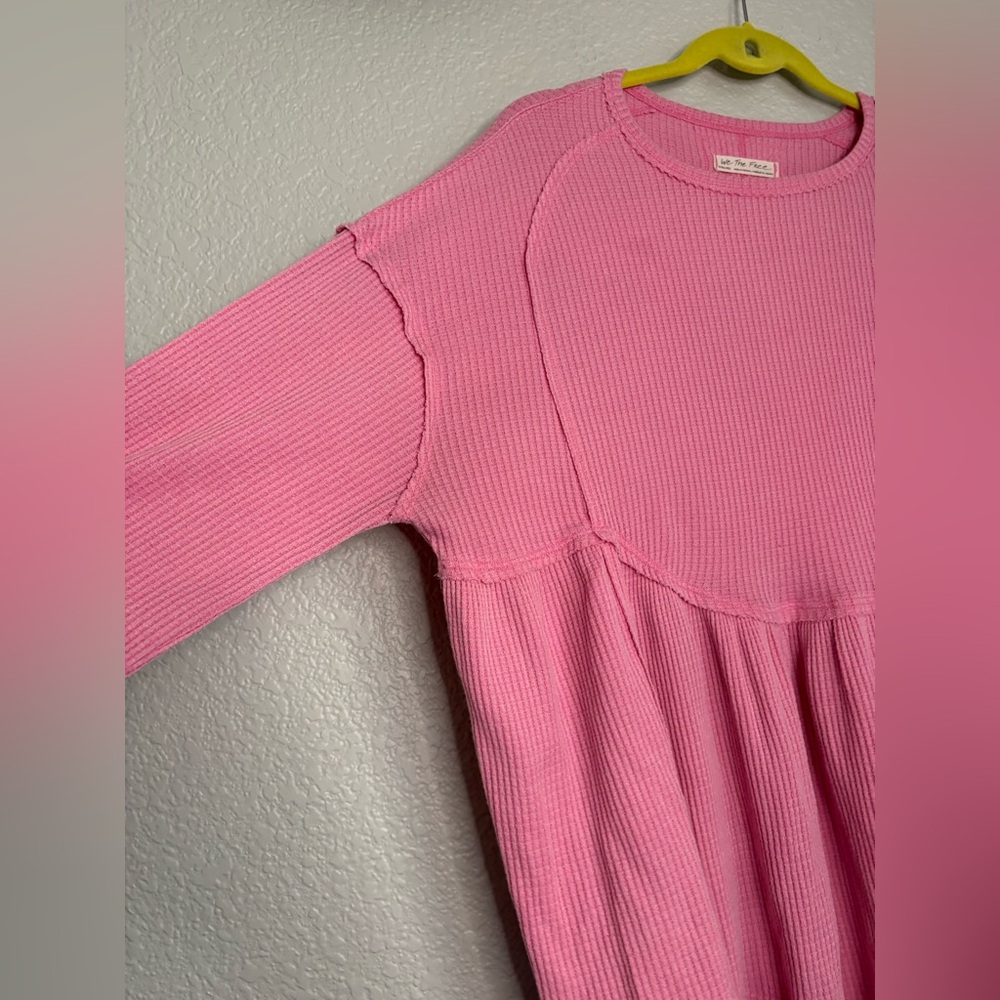 FREE PEOPLE Oh My Babydoll Thermal in Pink Carnation XL Flowy - Picture 8 of 12